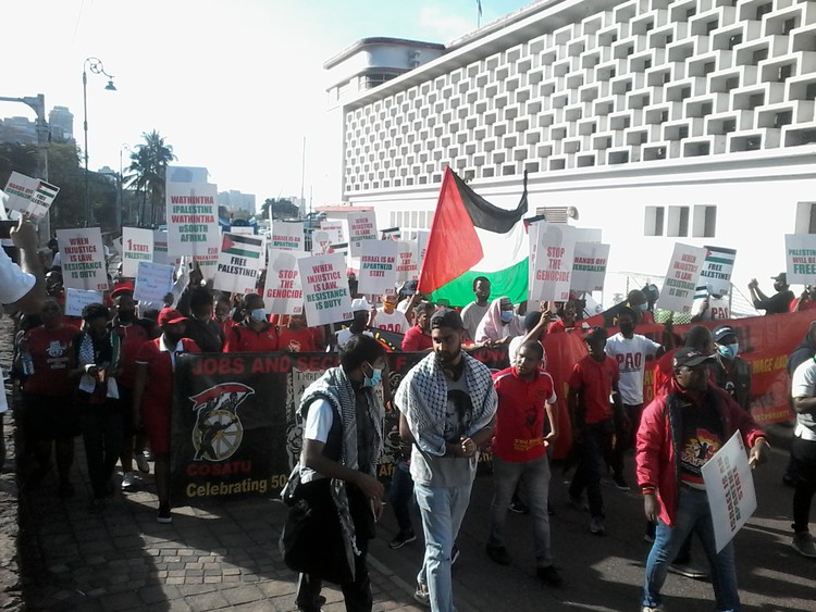 Solidarity Protest For Dock Workers Who Stalled Israeli Ship Groundup